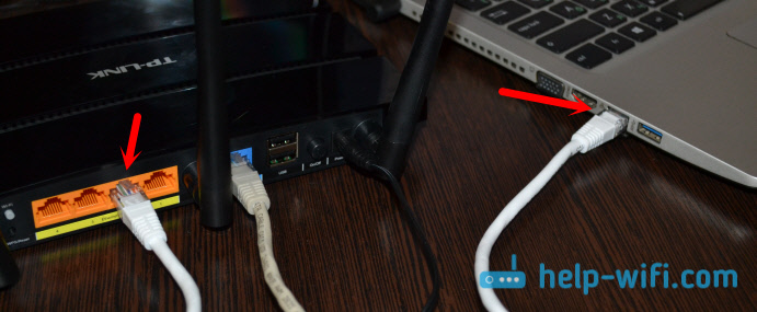 Подключение ноутбука (ПК) к TP-Link TL-WR942N по кабелю