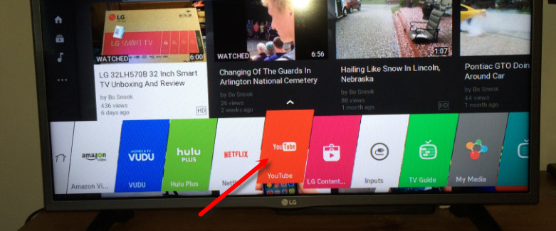 YouTube на телевизоре LG