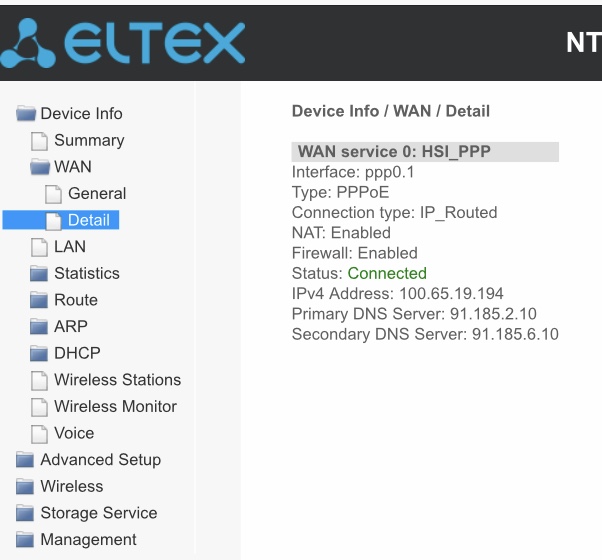 Роутер ELTEX NTU RG 1402G W не дает интернет на телевизор