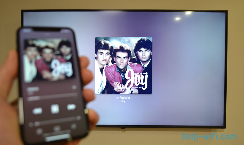 Прослушивание музыки с iPhone на телевизоре LG через AirPlay