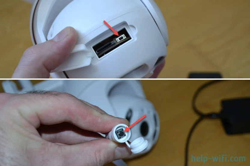 Сброс логина и пароля камеры