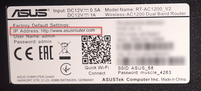 asusrouter.com: заводской адрес страницы с настройками роутера ASUS